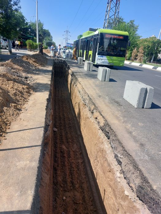 Централный канализация ва Водопровод тортиш хизматлари | УРА, траншея