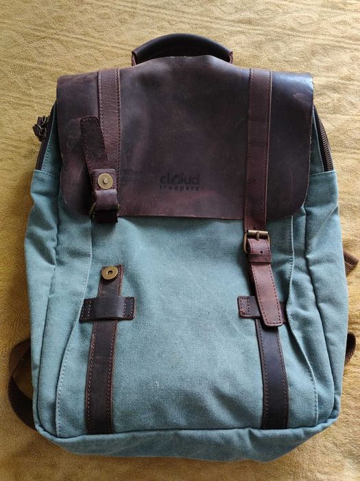 Rucsac material si piele naturala