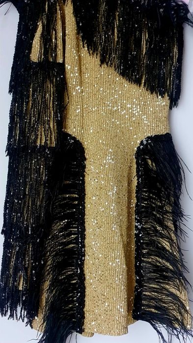 Rochie aurie  eleganta, mărimea S