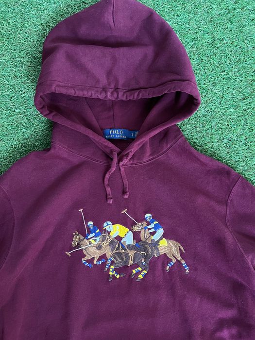 Мъжко горнище : POLO By RALPH LAUREN Triple Pony Embroidered Hoodie in Cotton Blend Fleece