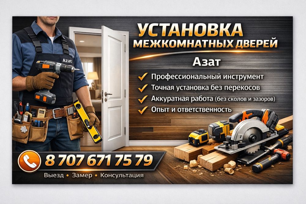 Установка межкомнатных дверей.