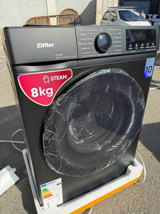 Стиральная машина ZIFFLER 8кг T80-B2BL Inverter Steam