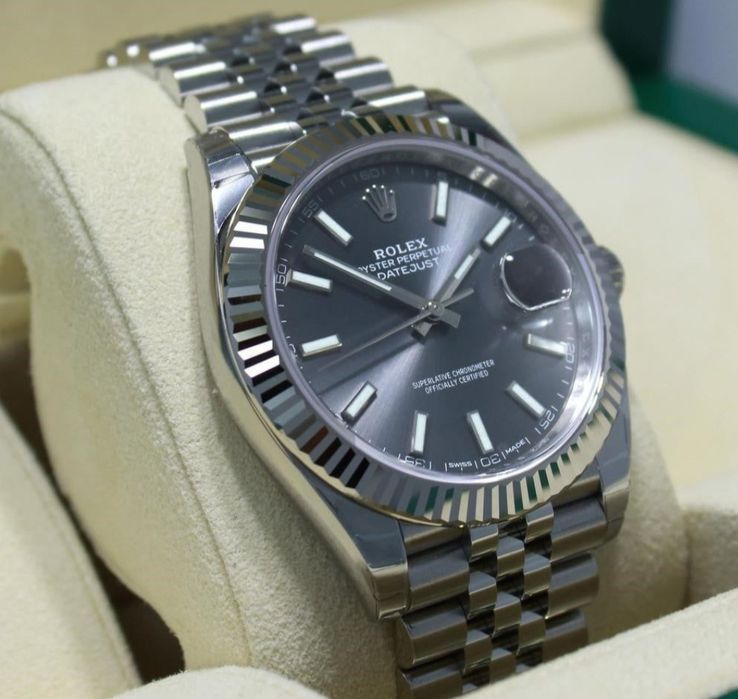 Мъжки механичен часовник Rolex Datejust silver black