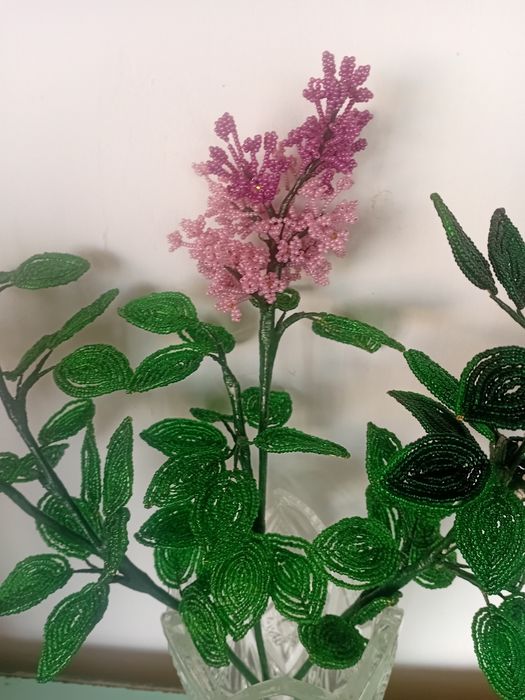 Сирень из бисера ручной работы