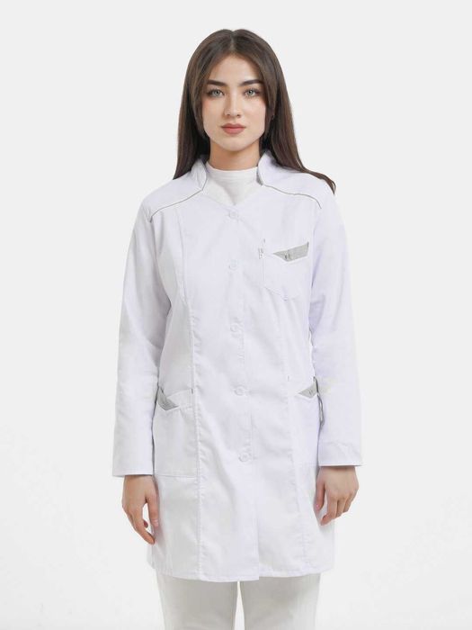 Медицинский халат "Донна" с серой добавкой