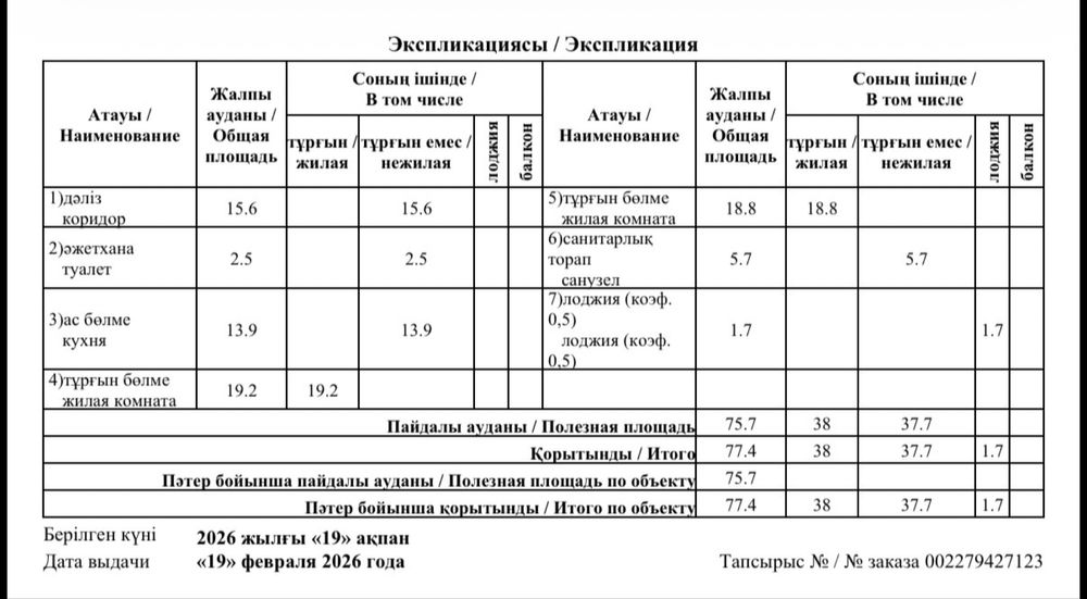2х комнатная Квартира