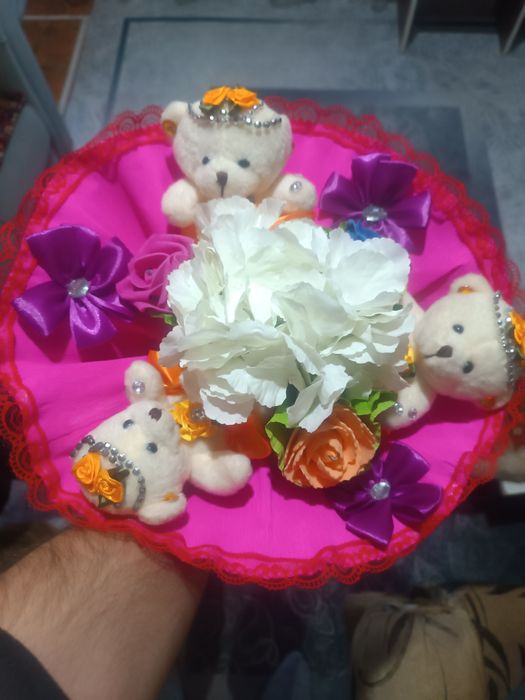 Букеты с мишками