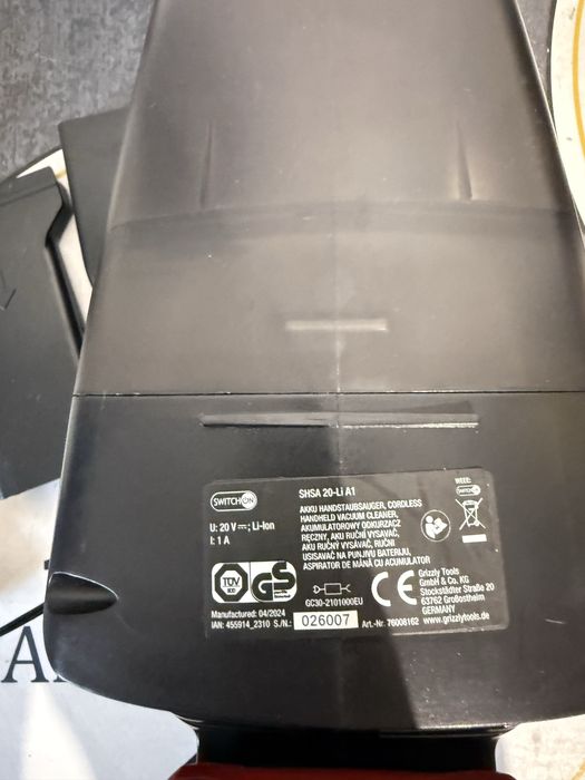 Aspirator cu acumulator Silvercrest / Parkside SHSA 20-Li A1