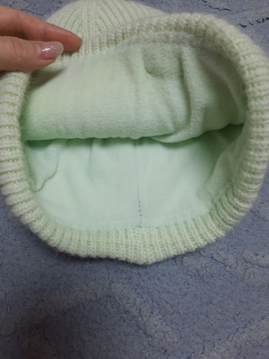 Шапка,ангора,салатовая