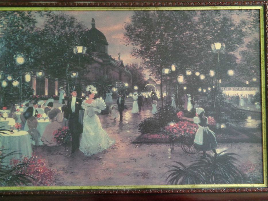 Продавам -Рядка рамкирана картина "Elegant Evening / Would You Like Some Flowers?" – Christa Kieffer