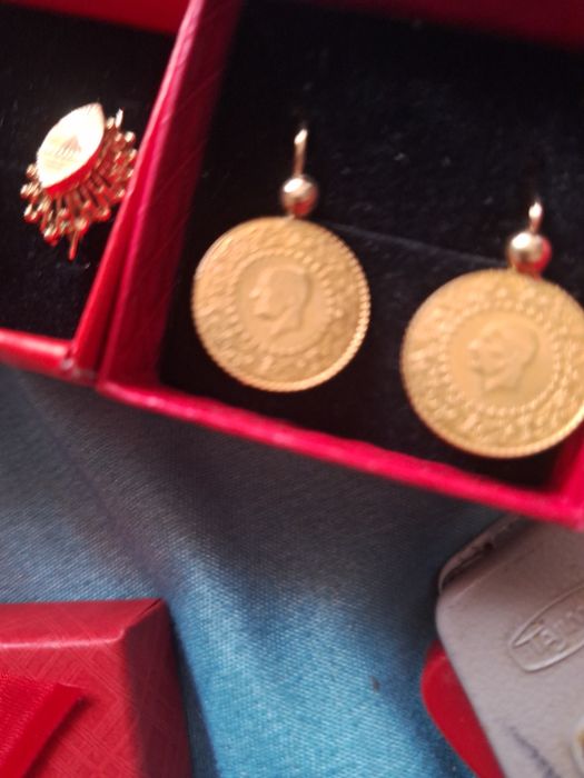 Cercei din aur22kdin bani turcești