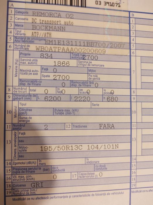Platforma auto Bockmann 2,7t rabatabila hidraulic Roman • OLX.ro