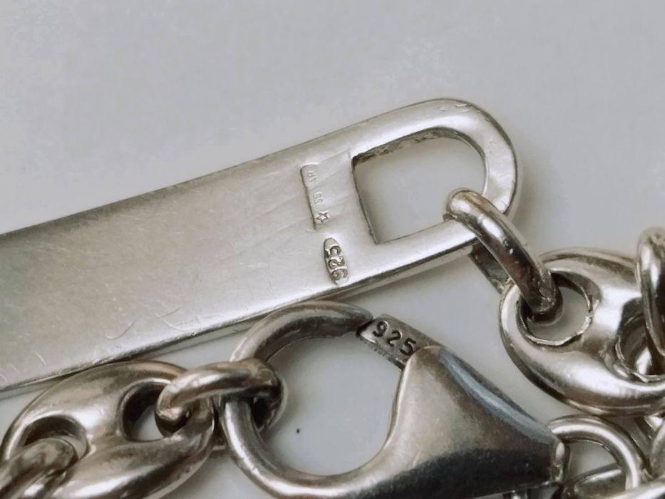 Veche bratara masiva din argint de 925, copii