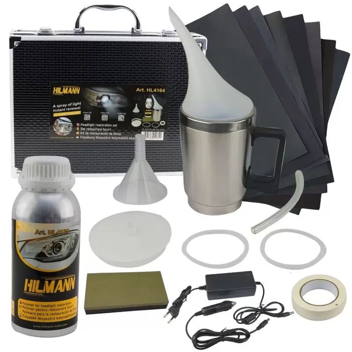 Kit polimerizare restaurare faruri auto cu polimer lichid 600 ml Nou