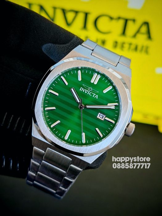 INVICTA Elite silver green dial 43 mm, Инвикта нов ръчен часовник