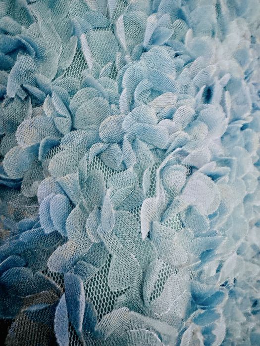 Красива флорална синя рокля, размер L