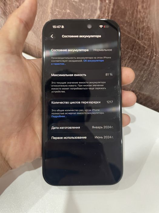 Айфон 15 про 128/81%