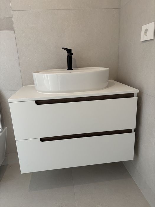 Set lavoar mobilier baie masca lavoar nou Delta Studio 60 cm