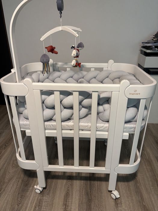 Patut bebelusi co-sleeper 5in1 Alb 60x95/120cm Ingvart