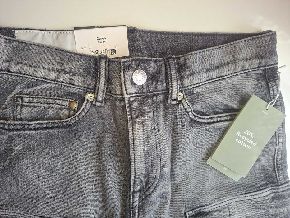 Мъжки дънки карго H&M / Slim cargo jeans