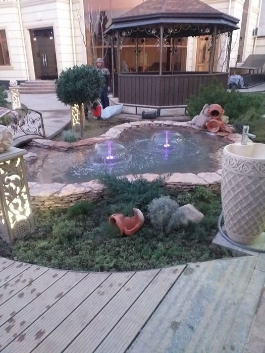 Озеленение, уход, газон, удобрение, посадка, автополив.