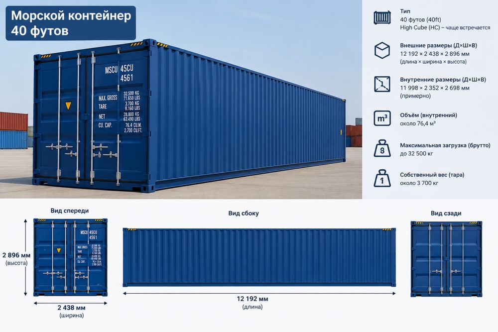 Продам морской контейнер 40 футов