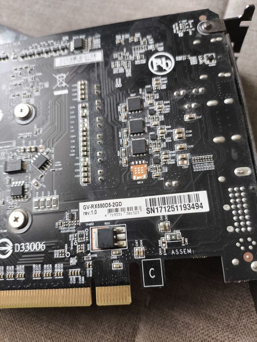 Видеокарта  RX 550 2Gb