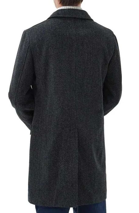 Barbour, Palton de lână Harrow, Gri cărbune, M