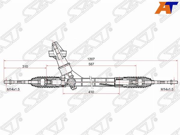 Рейка рулевая  Skoda Rapid