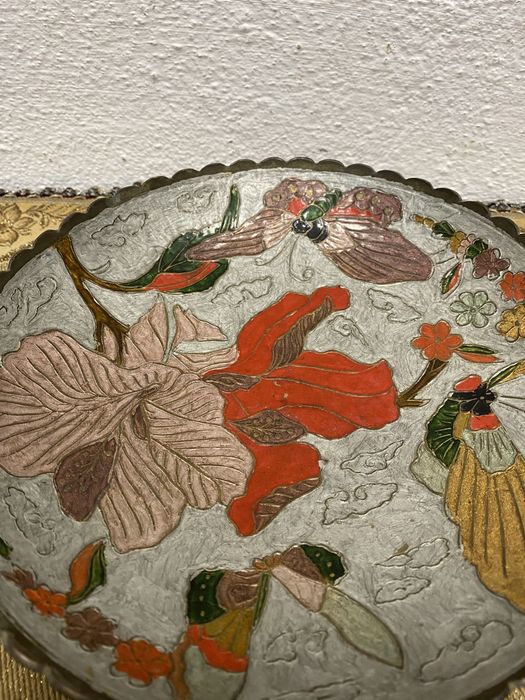 Немска фруктиера с рисуван месинг