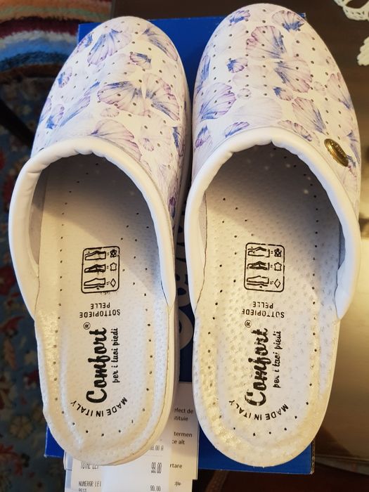 Saboți medicinali piele, noi nr.38, livrare gratuită