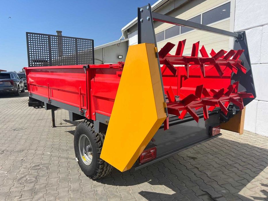 Remorca gunoi / MIG gunoi / ingrasaminte Euromasz 4,5 T – 2 tamburi spate + cardan – NOUA