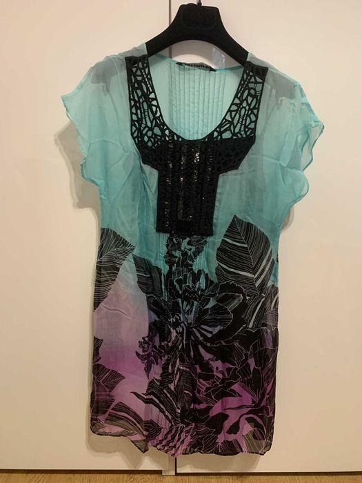 Rochie Zara de ocazie, multicolora, din matase