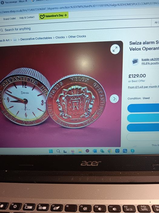 Настолен часовник метален корпус