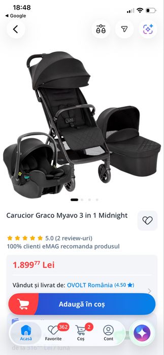 Scoica, landou si adaptoare Graco Myavo