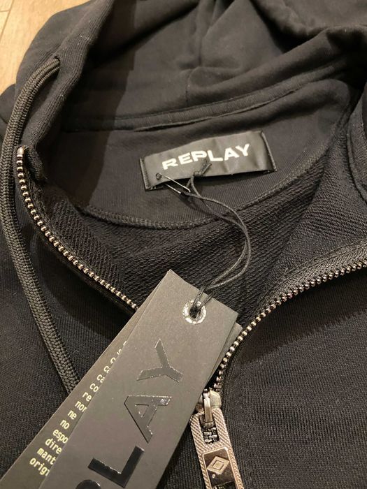 REPLAY суичърт с цип, черен, размери: M, L, XL и XXL
