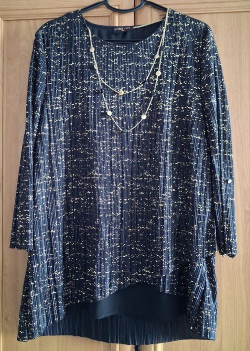 Bluza eleganta dama cu inserții aurii