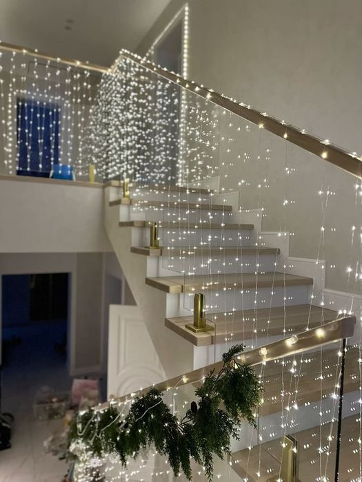 Новогоднее освещение дома под ключ гирляндами