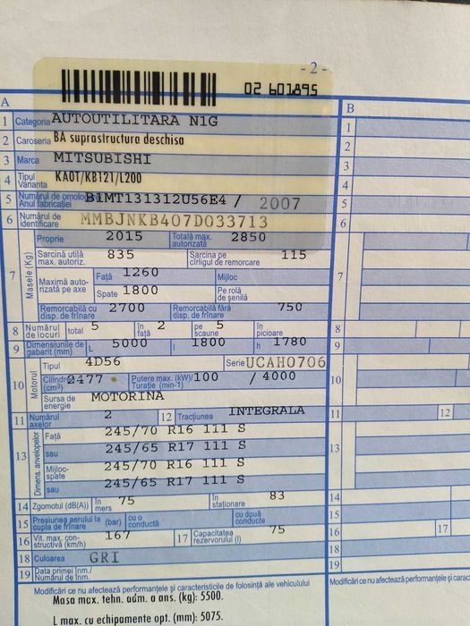 Mitsubishi L200 vand-schimb