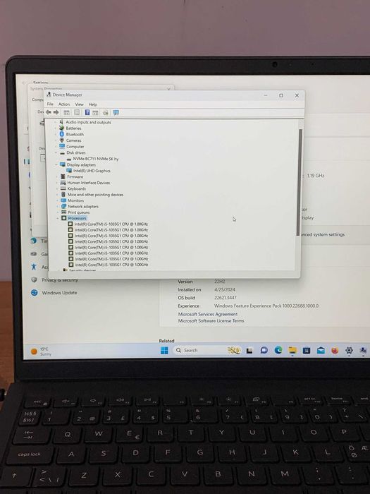 Laptop Lenovo i5 gen.10, 8GB RAM, 256GB SSD NVMe /Garantie 2 ani