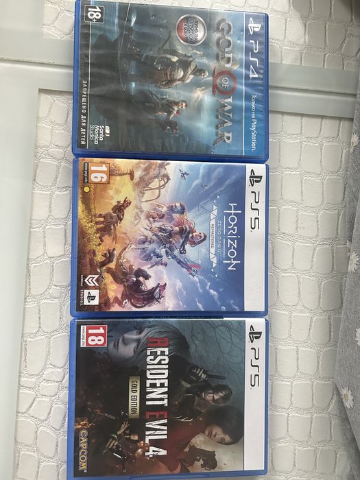 Игры для ps 5 , Resident evil 4 rem, horizon zero dawn (remastered gow