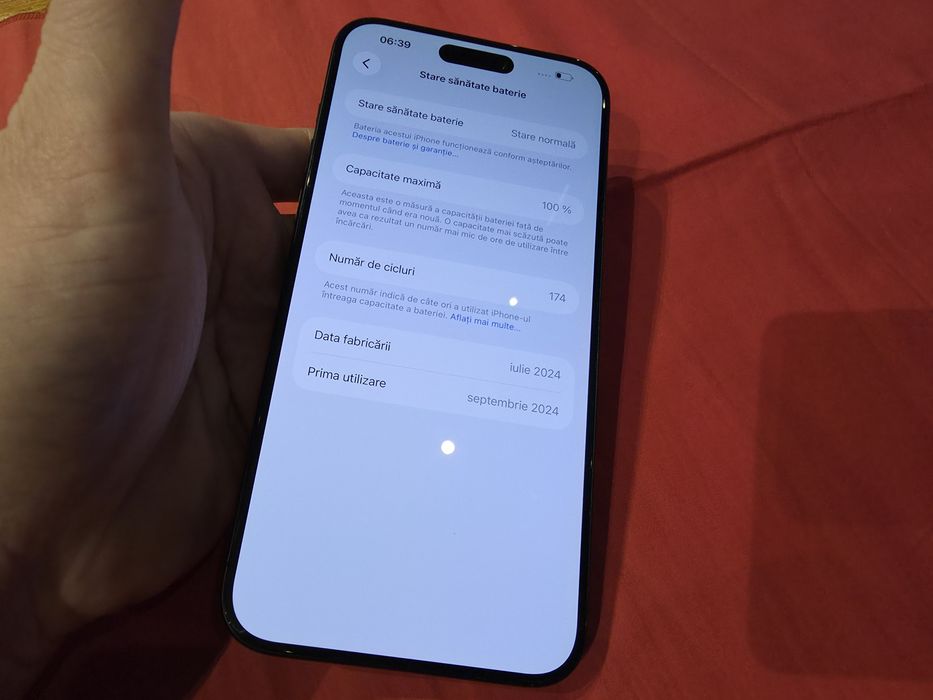-Iphone 15Pro Max, 128Gb, 8Ram, Black Titanium, impecabil, bat-100%, n