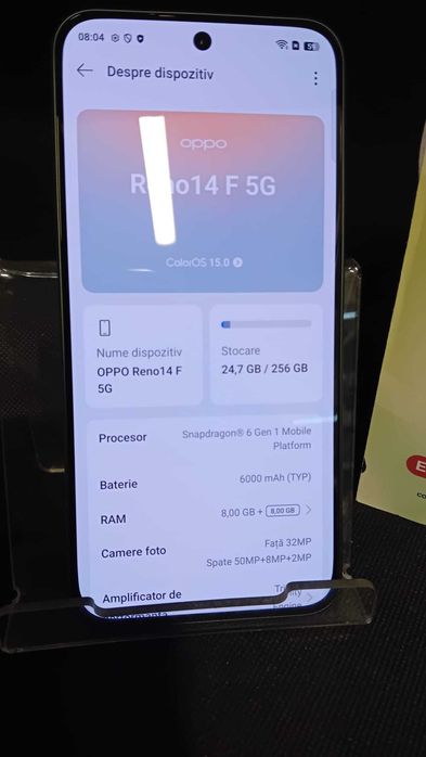 Oppo Reno14F 5g 8/256GB Nou (AG15 Gara1 B33370) Garantie 2 ani!