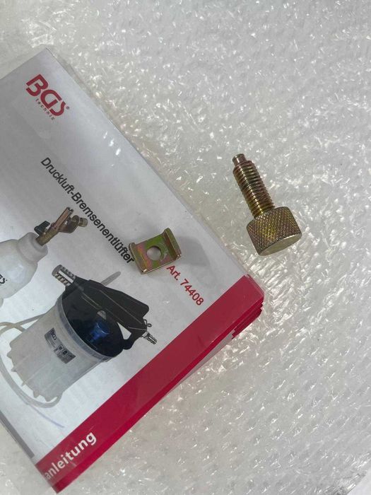 Set de aerisire a frânelor cu aer comprimat, BGS 74408, 2 piese, operare de către o singură persoană