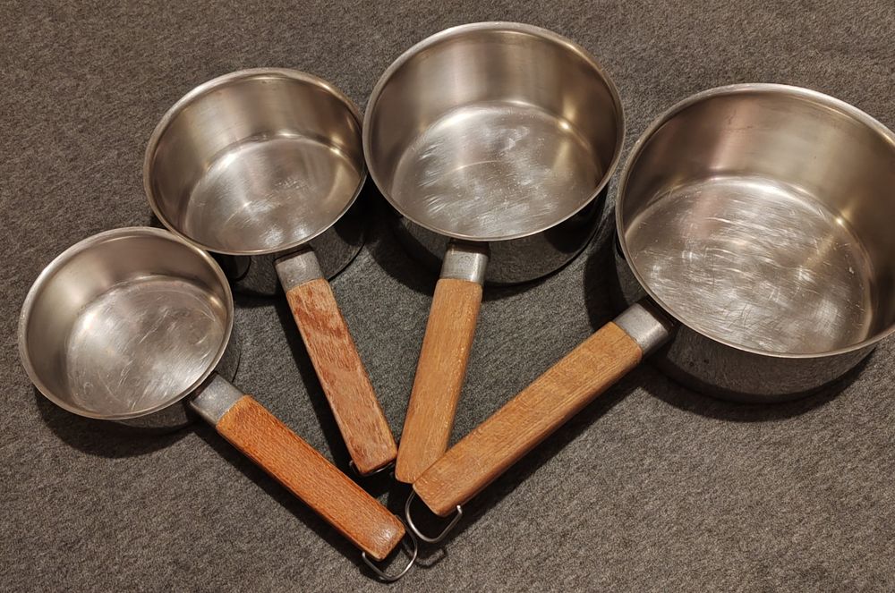 Set oale-tigăi-vase din inox cu baza din cupru