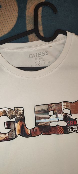 Tricou alb Guess