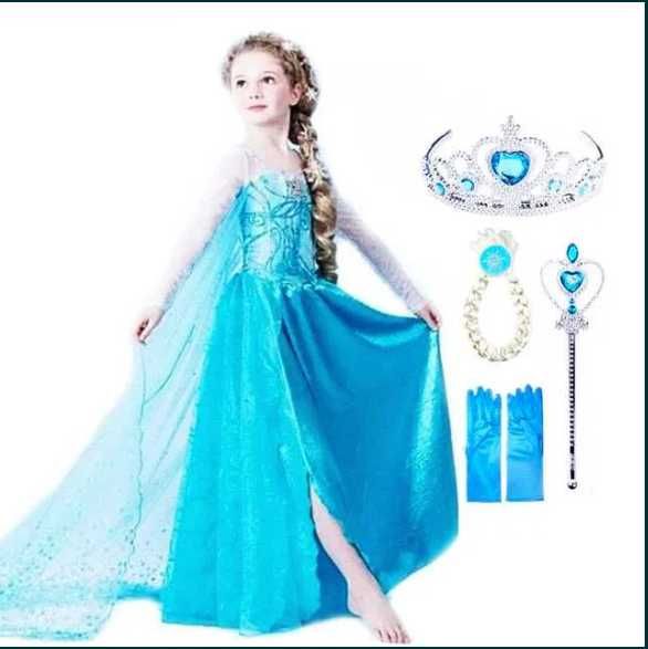 Детска рокля на Елза Frozen Замръзналото кралство + Аксесоари