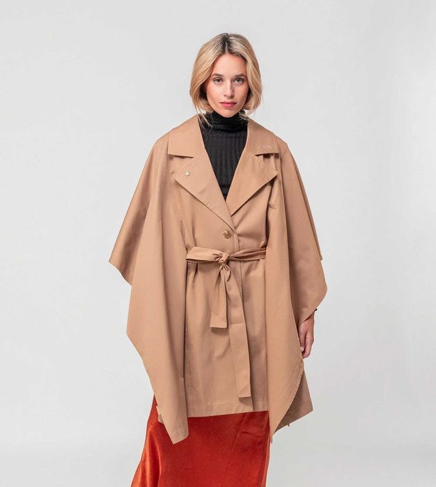Бежов тренчкоут Анеке чисто нов Beige cape-style trench coat Anekke