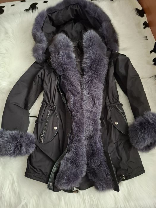 Blana naturala cu parka