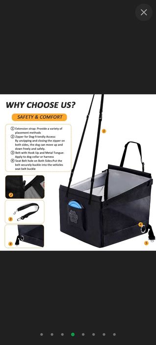 Водоустойчива транспортна чанта за кучета за автомобил